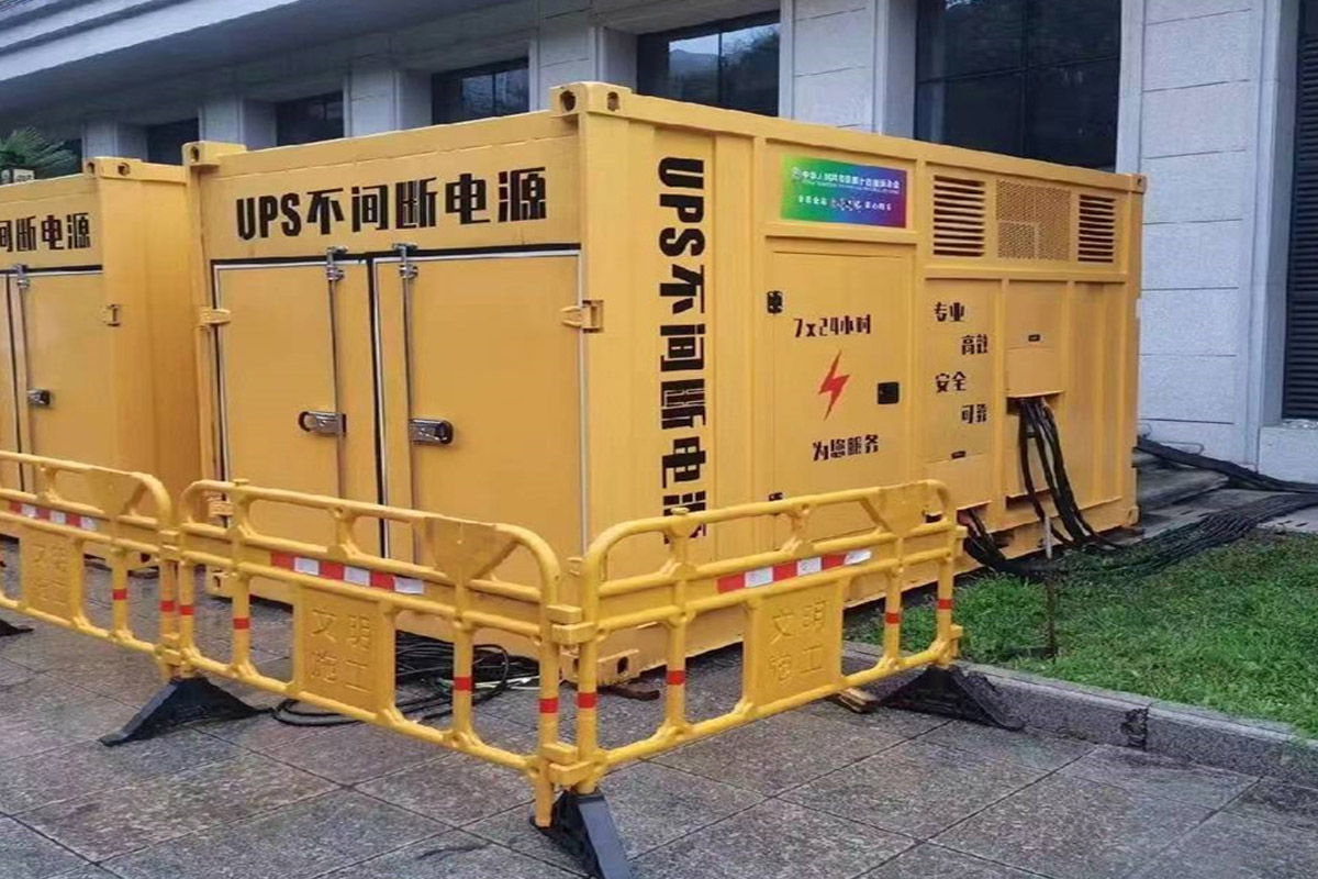 萍乡发电机租赁施工现场