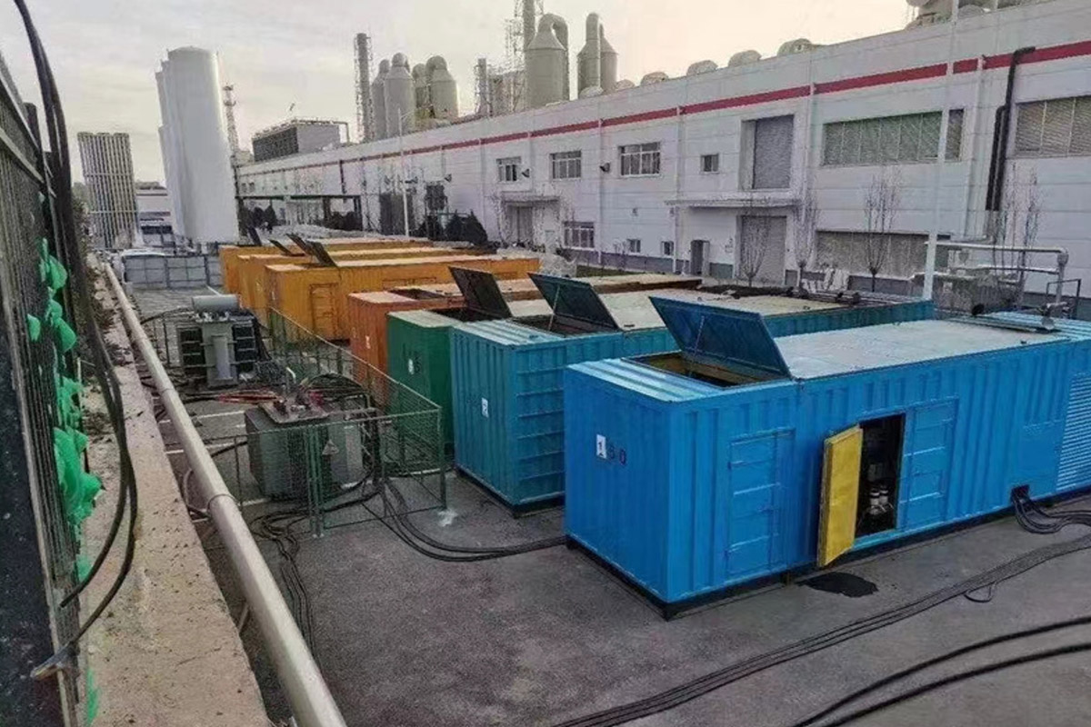 萍乡发电机租赁施工现场