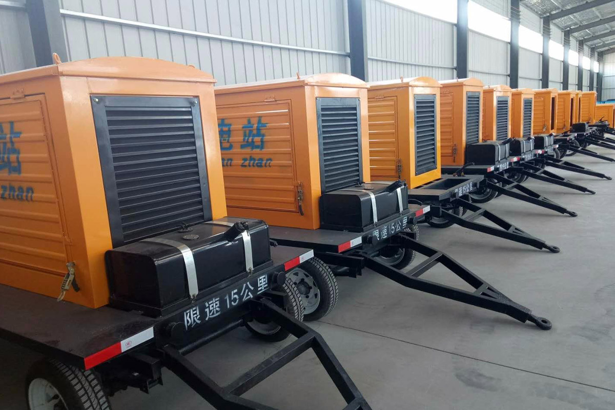 萍乡发电机租赁施工现场